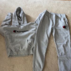 Champion women’s hoodie and sweatpants size medium